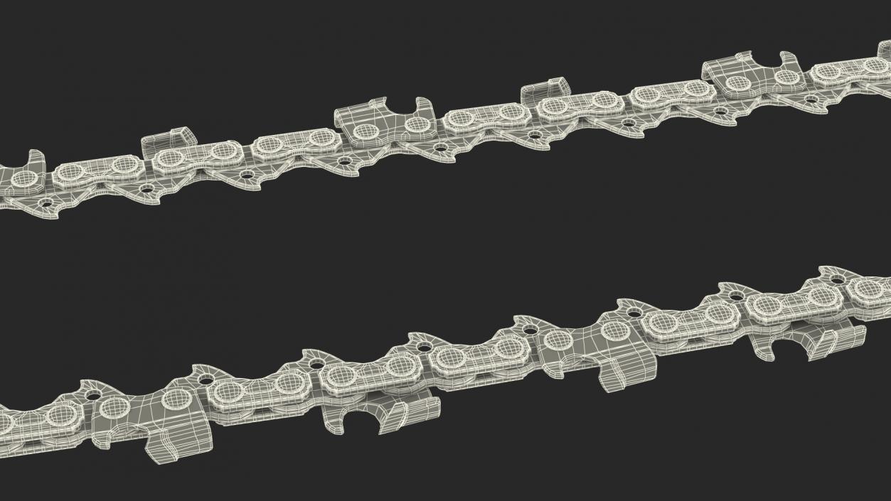 3D Chainsaw Black Chain Tension model