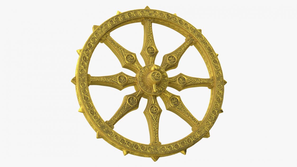 Golden Dharmachakra 3D model