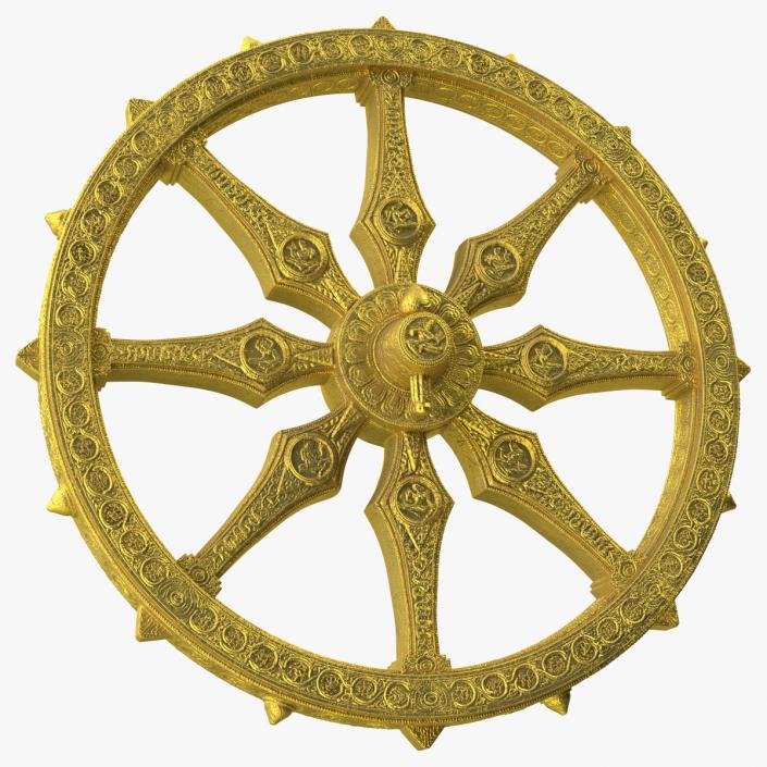 Golden Dharmachakra 3D model