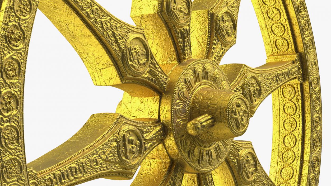 Golden Dharmachakra 3D model