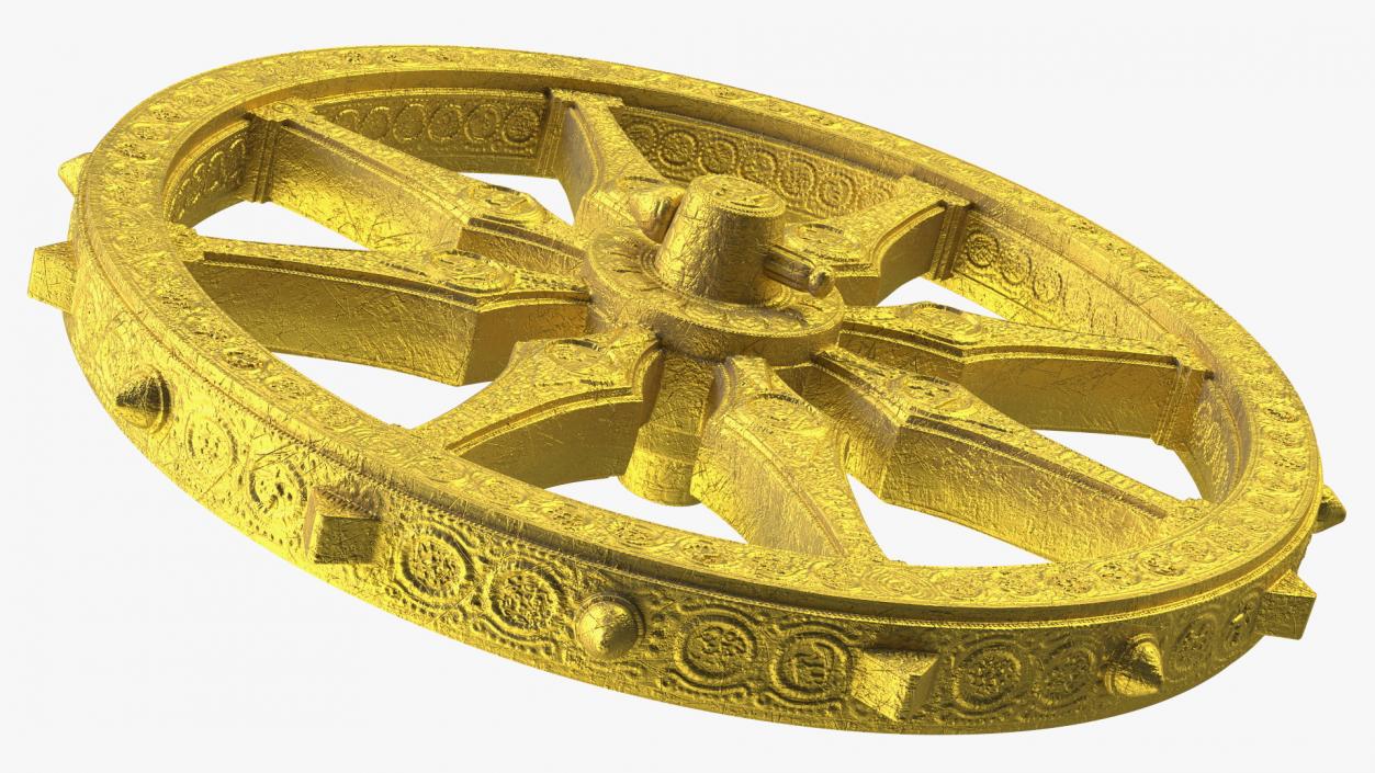 Golden Dharmachakra 3D model