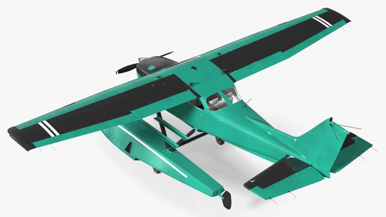 3D model Four Seat Seaplane Rigged