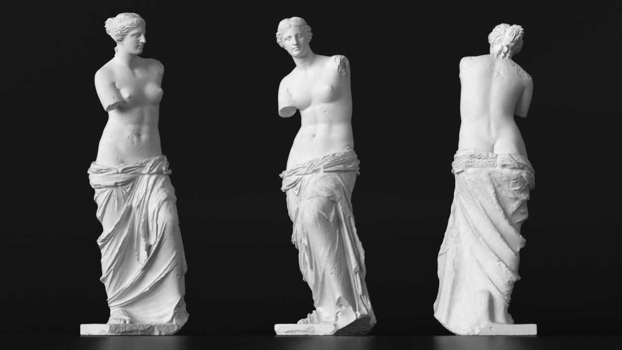 Statue of Venus de Milo Plaster for 3D Print 3D model