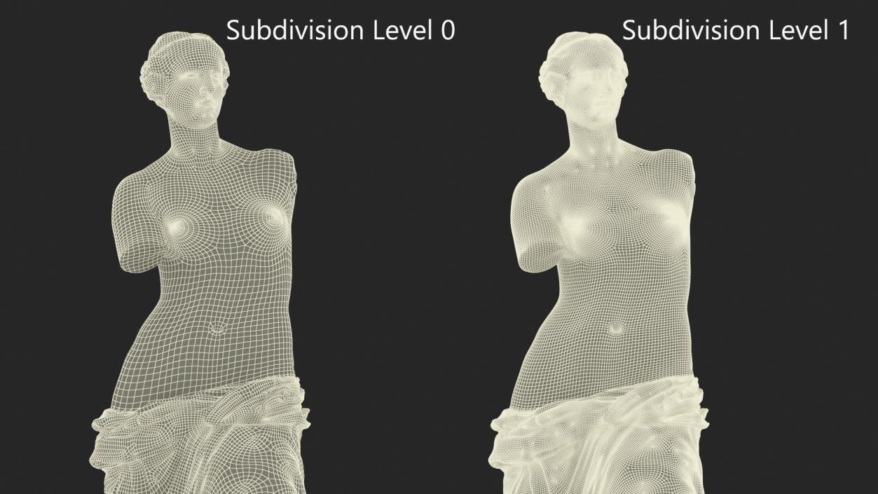 Statue of Venus de Milo Plaster for 3D Print 3D model