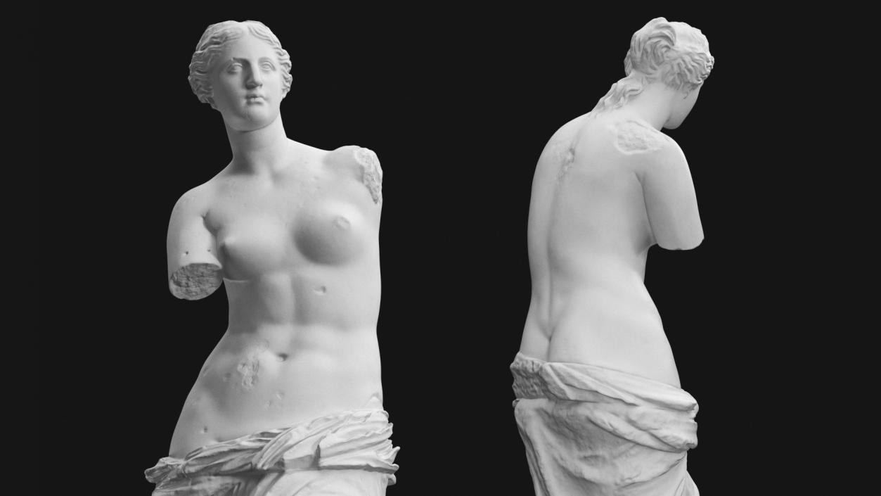 Statue of Venus de Milo Plaster for 3D Print 3D model