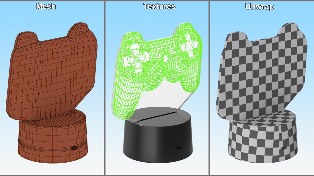 Console Controller 3D Lamp Green 3D