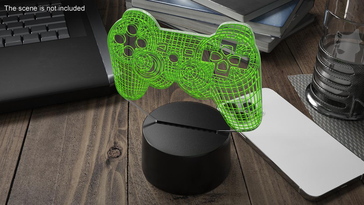 Console Controller 3D Lamp Green 3D