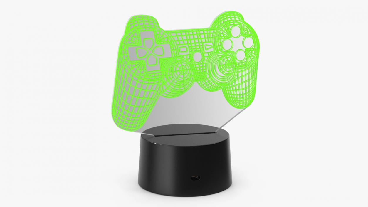 Console Controller 3D Lamp Green 3D