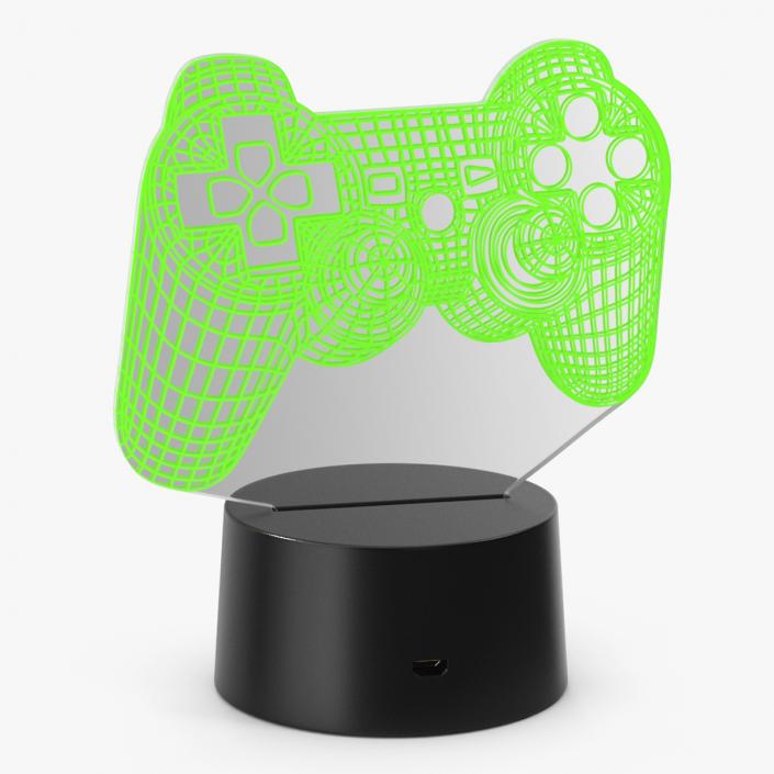 Console Controller 3D Lamp Green 3D