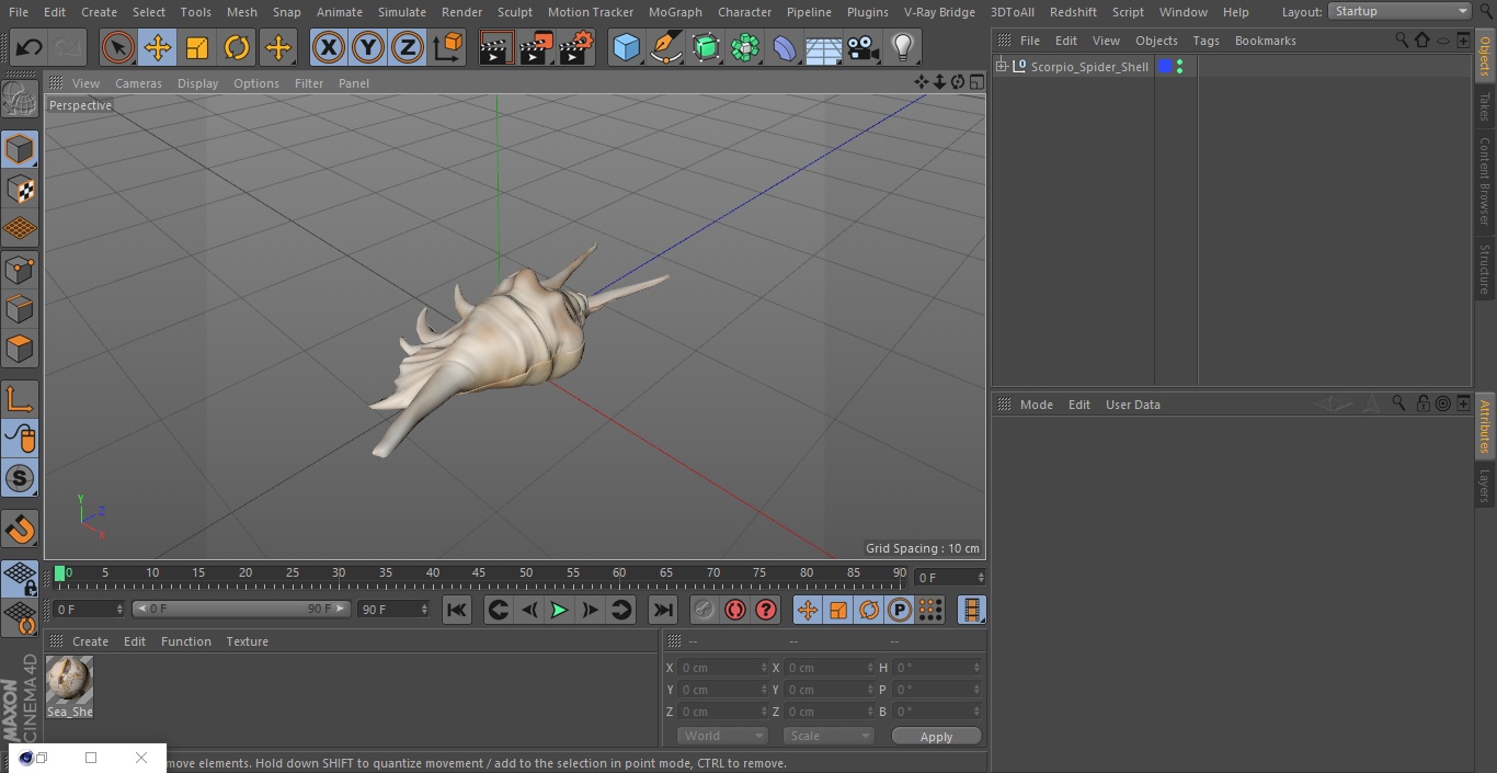 3D model Scorpio Spider Shell