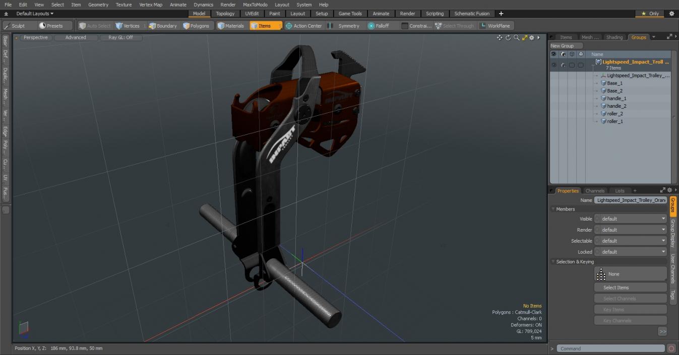 Lightspeed Impact Trolley Orange 3D