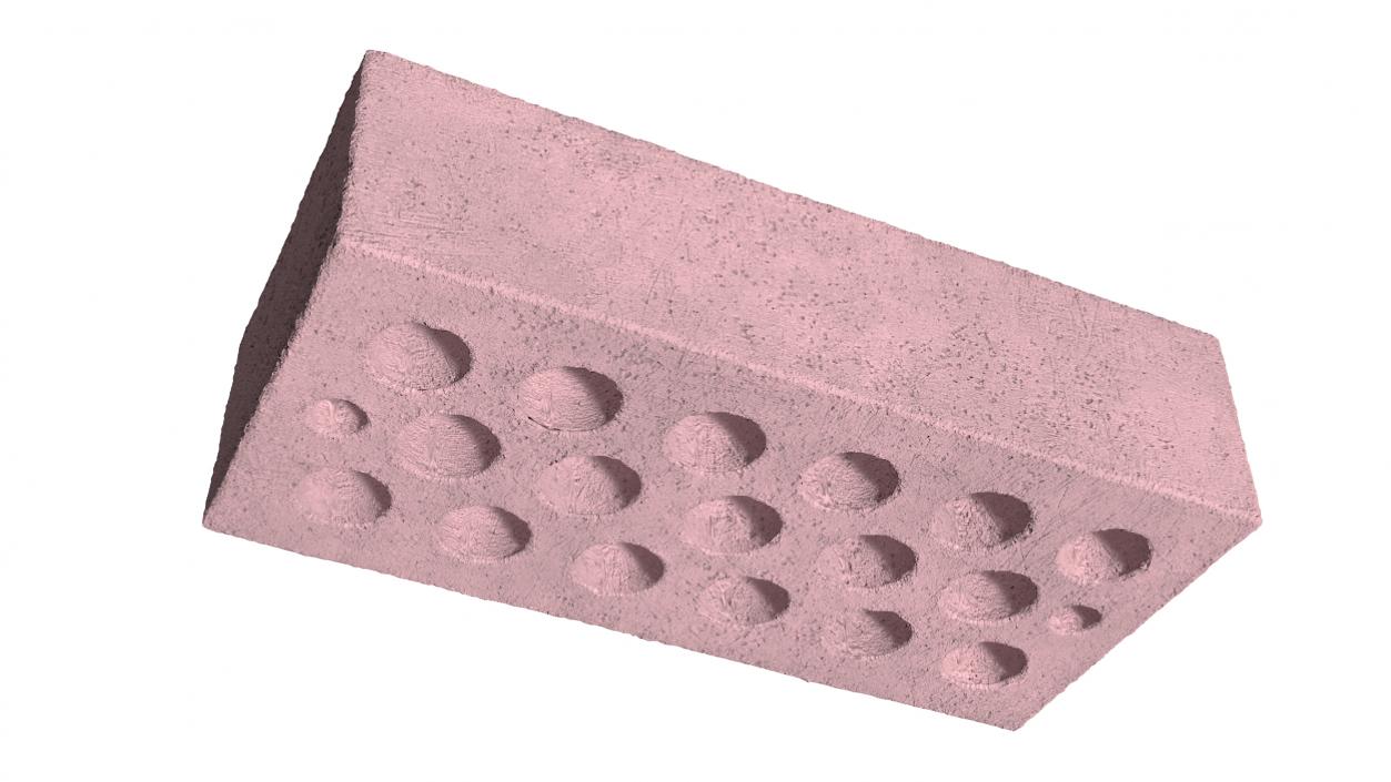 Perforated Calcium Silicate Block Red 3D