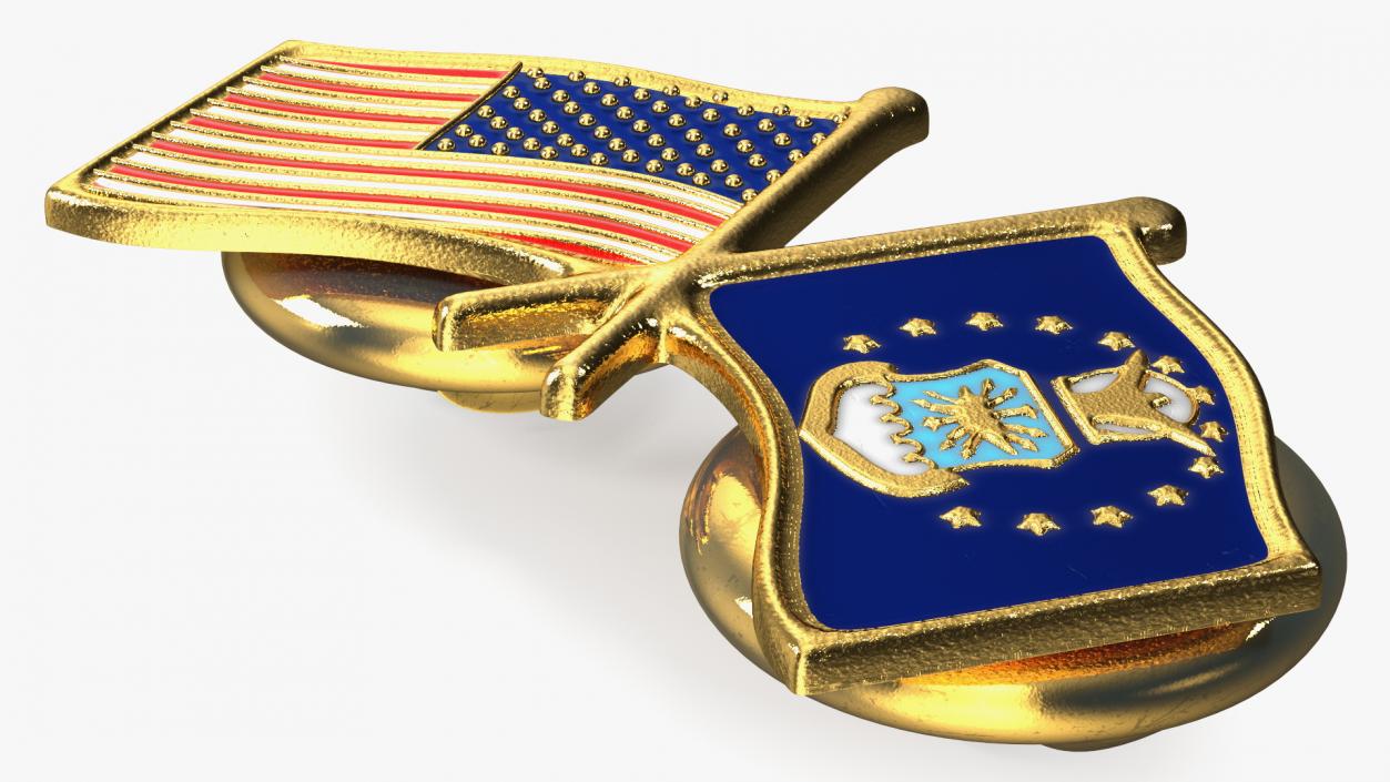 3D US and Air Force Lapel Pin