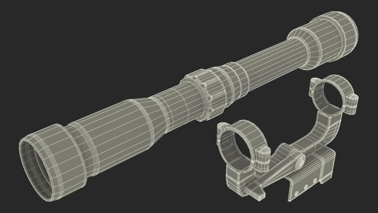 3D WW2 German Telescopic Sight Old