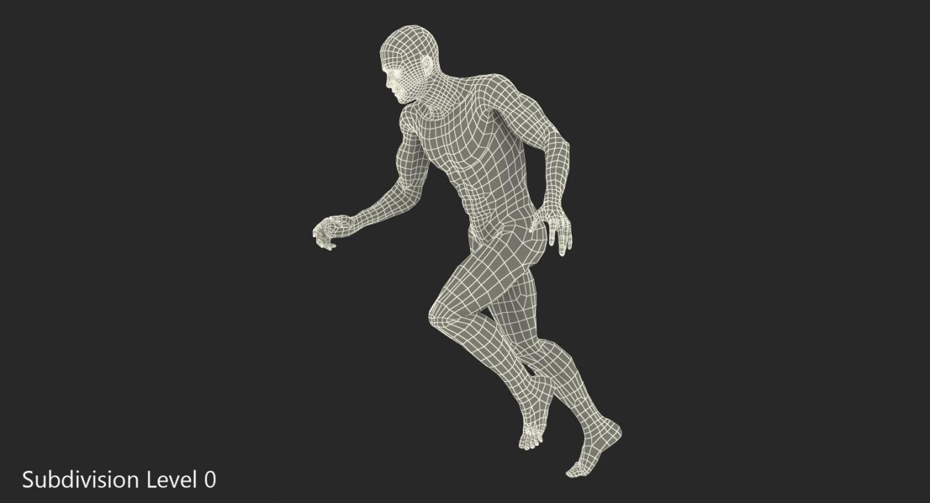 Running Man Muscles Anatomy System 3D model