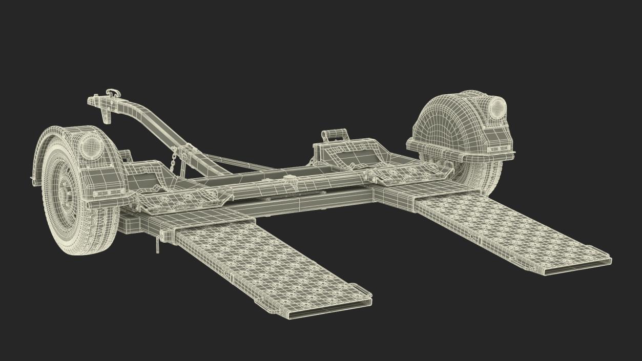 Sport Car on Tow Dolly 3D