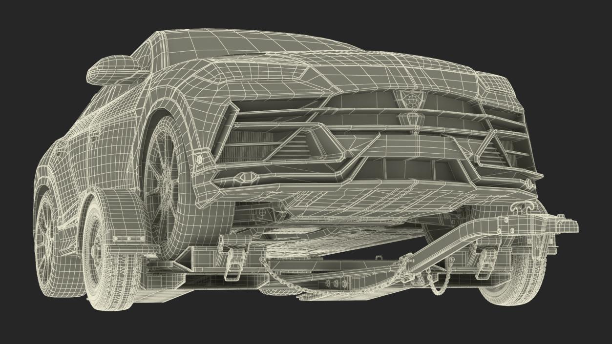 Sport Car on Tow Dolly 3D