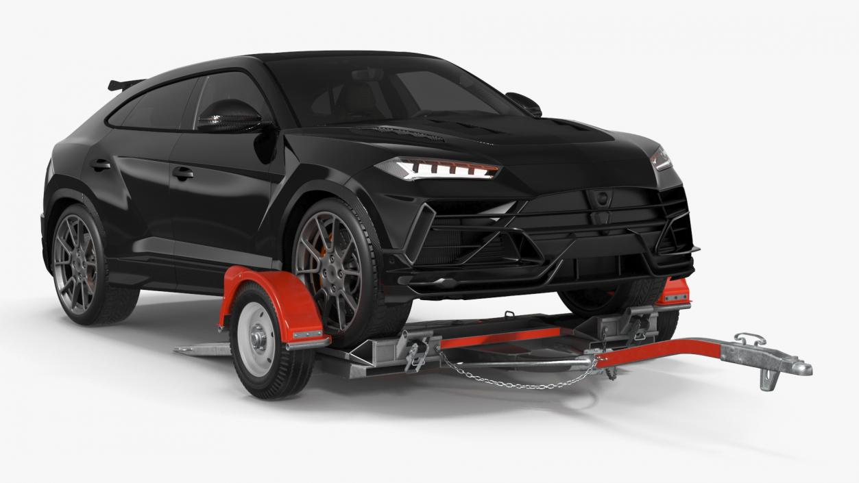 Sport Car on Tow Dolly 3D