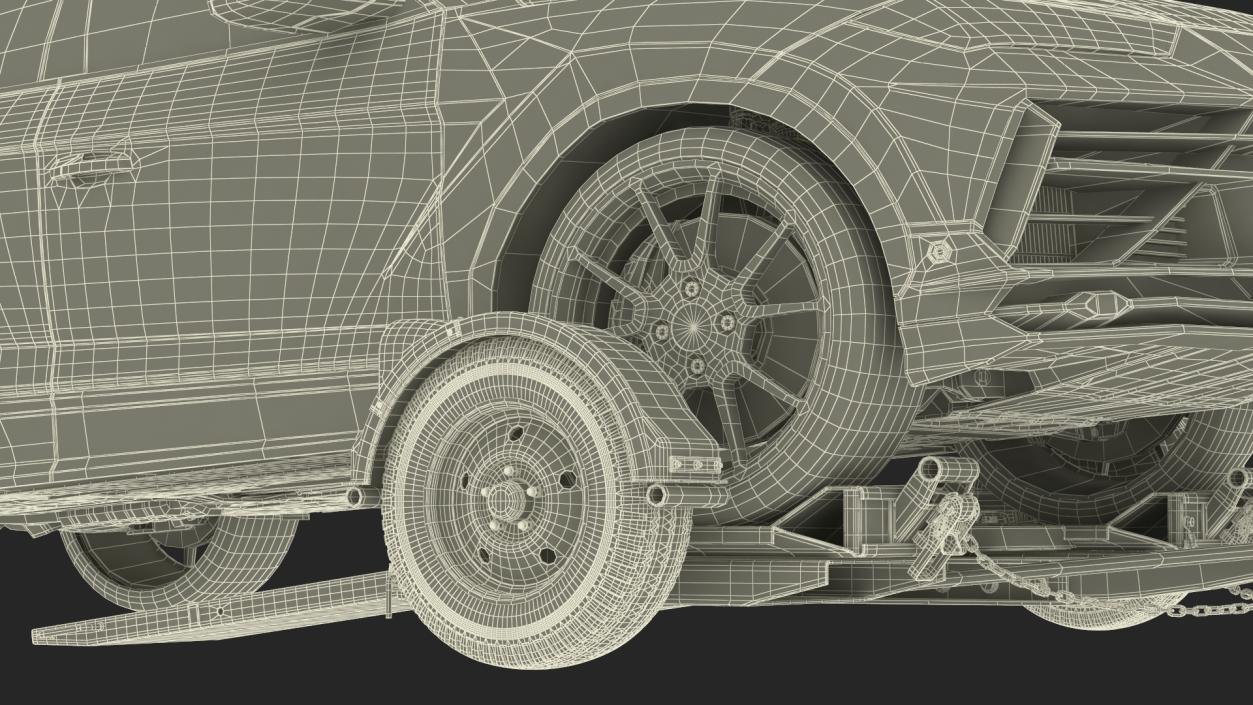 Sport Car on Tow Dolly 3D