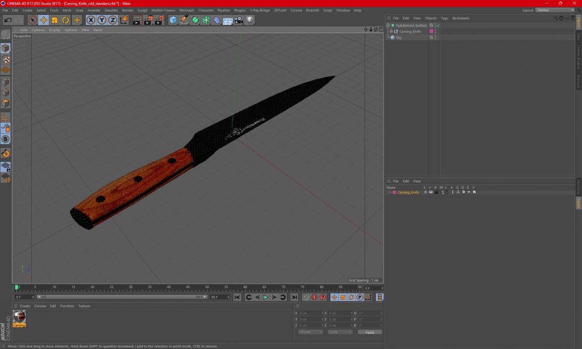 3D Carving Knife model