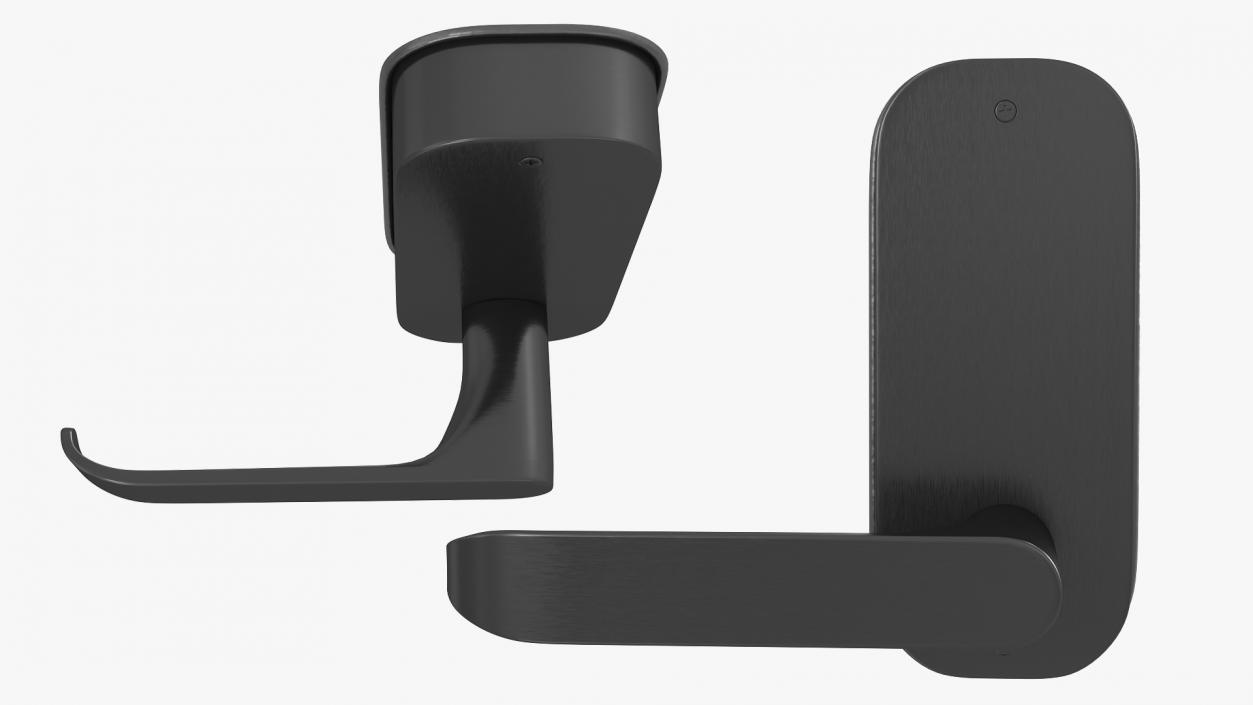 3D Internal Door Handle Black