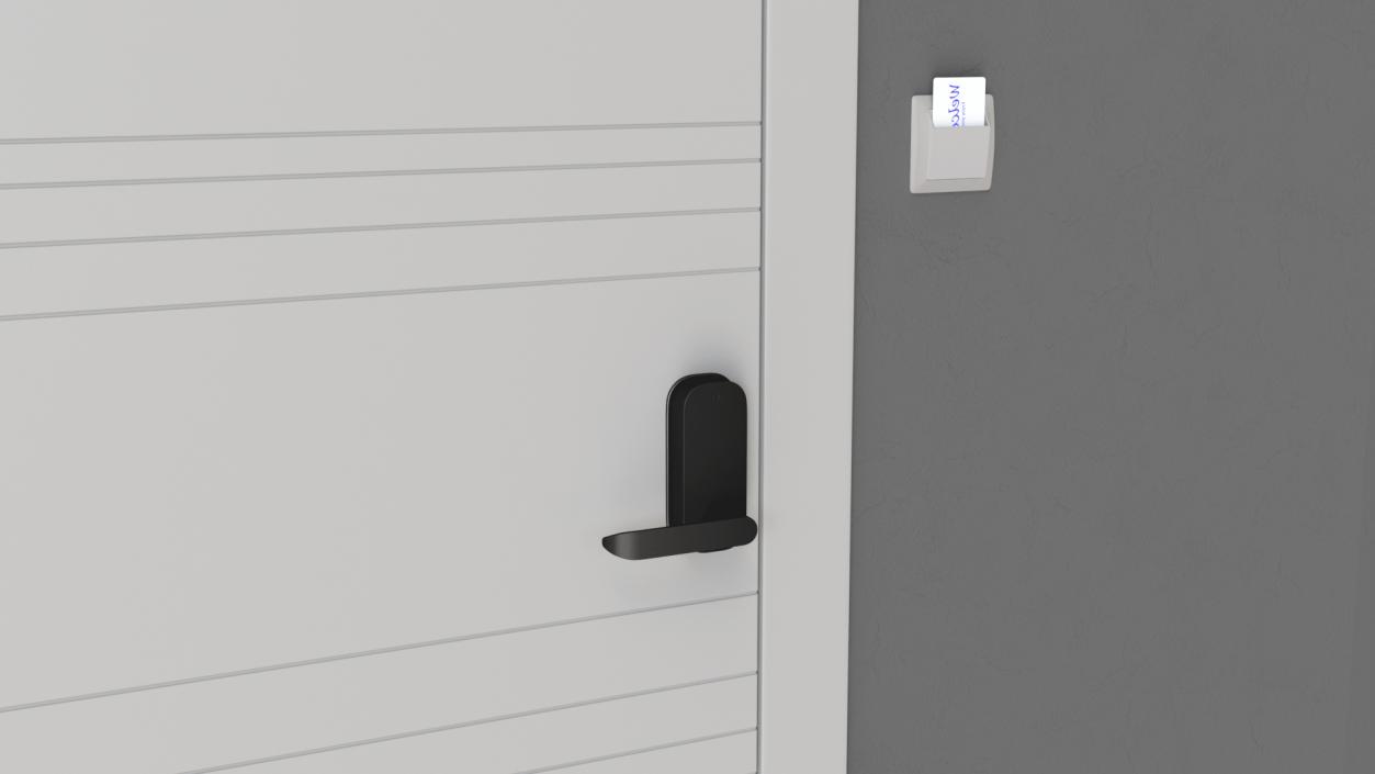 3D Internal Door Handle Black