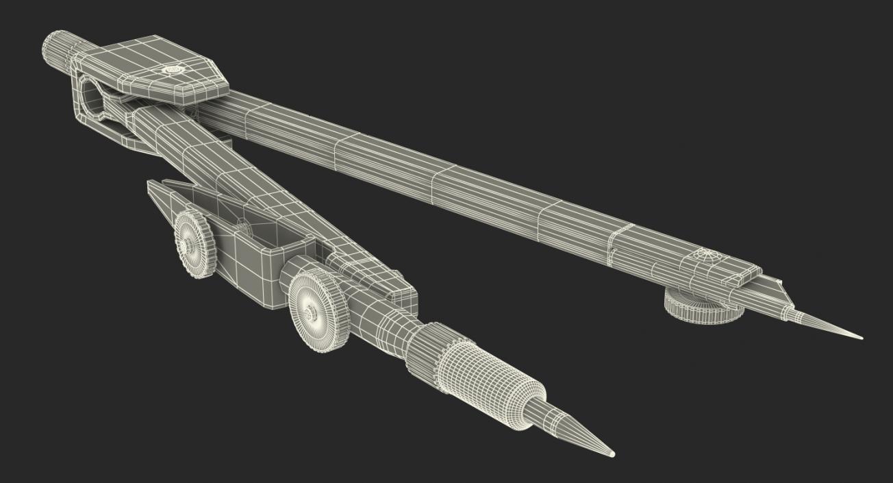 Compass Circle Drawing Hand Rigged 3D model