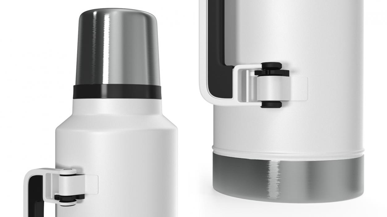 Stainless Steel Thermos with Folded Handle 3D