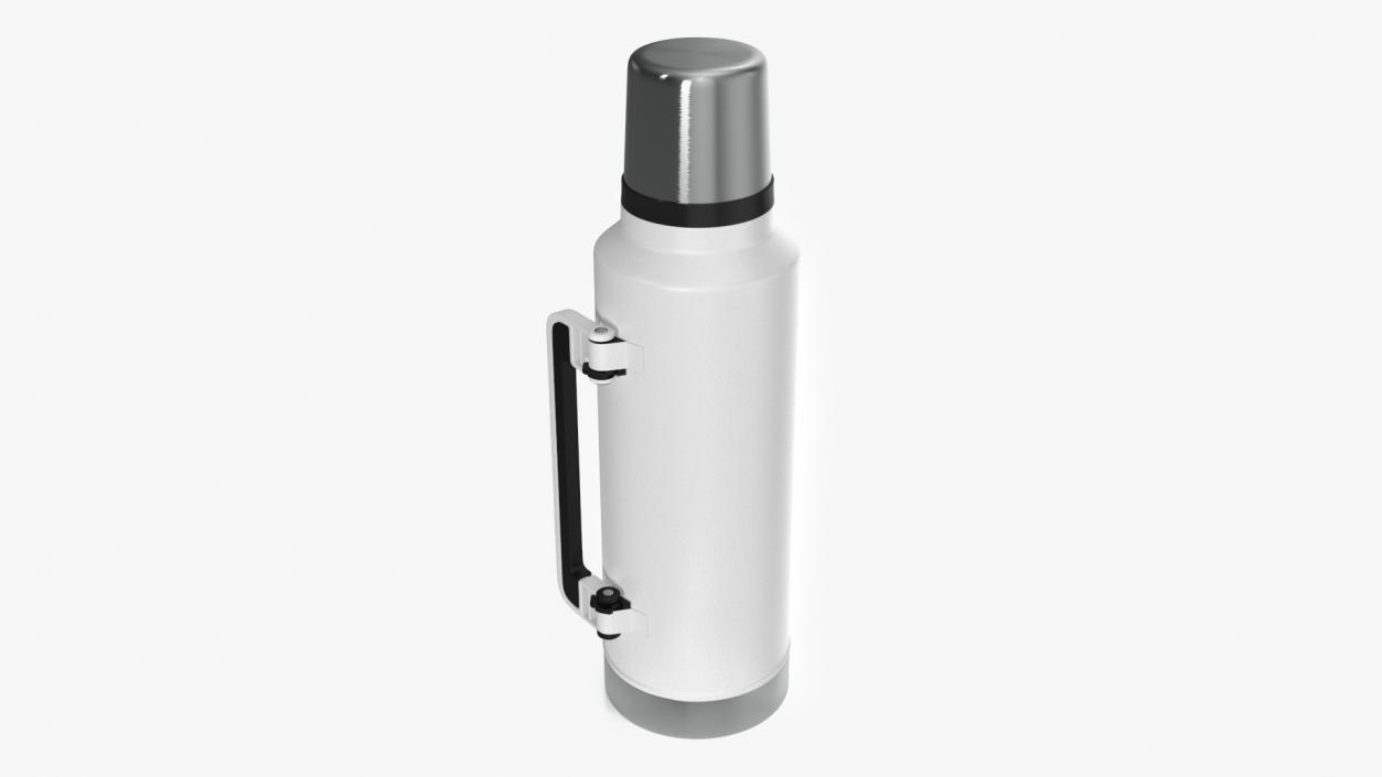 Stainless Steel Thermos with Folded Handle 3D