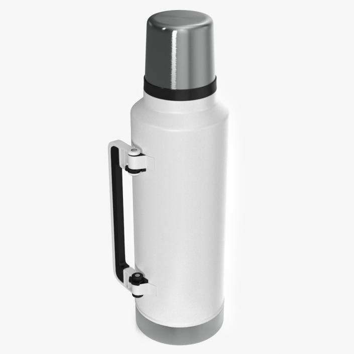 Stainless Steel Thermos with Folded Handle 3D