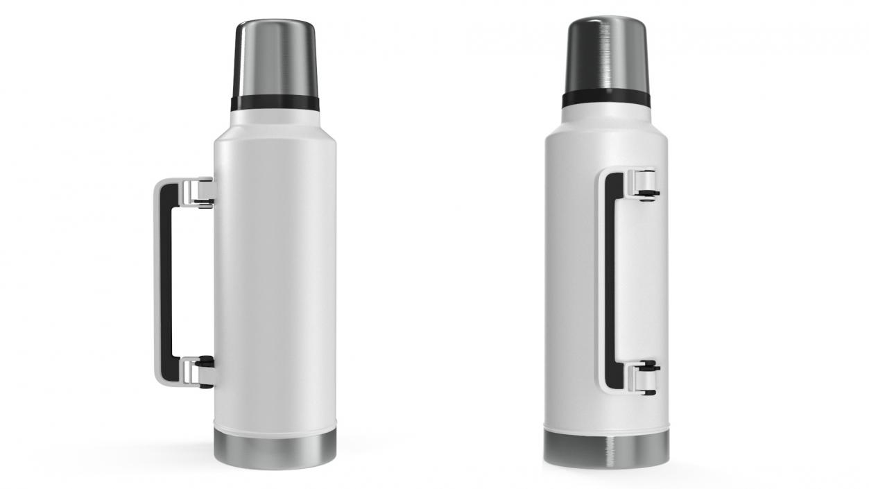 Stainless Steel Thermos with Folded Handle 3D