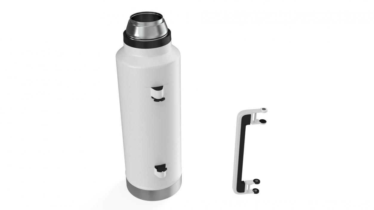 Stainless Steel Thermos with Folded Handle 3D