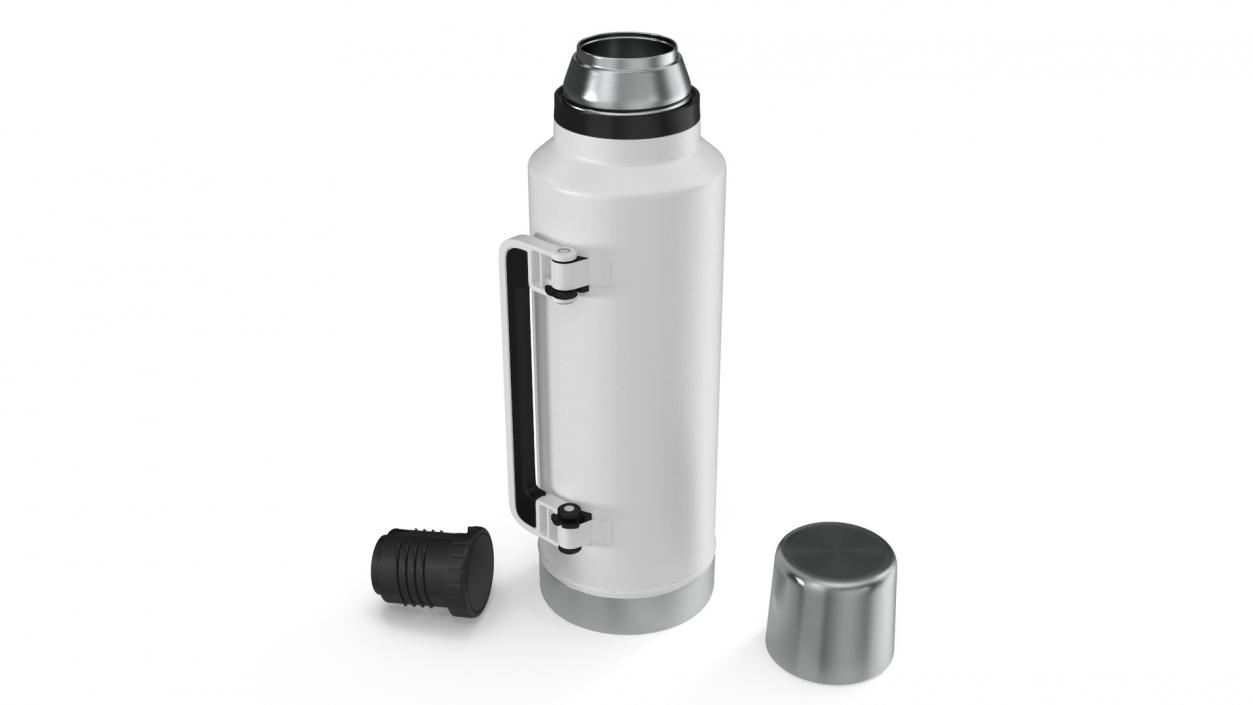 Stainless Steel Thermos with Folded Handle 3D