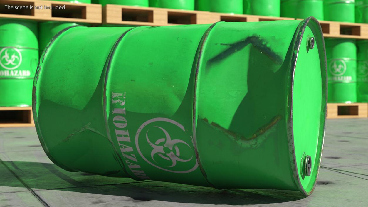 Rusty Biohazard Barrel 3D