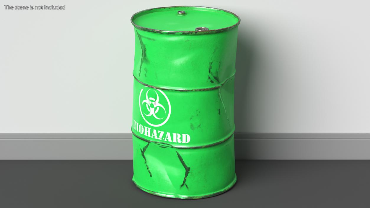 Rusty Biohazard Barrel 3D