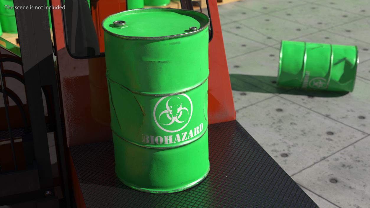 Rusty Biohazard Barrel 3D