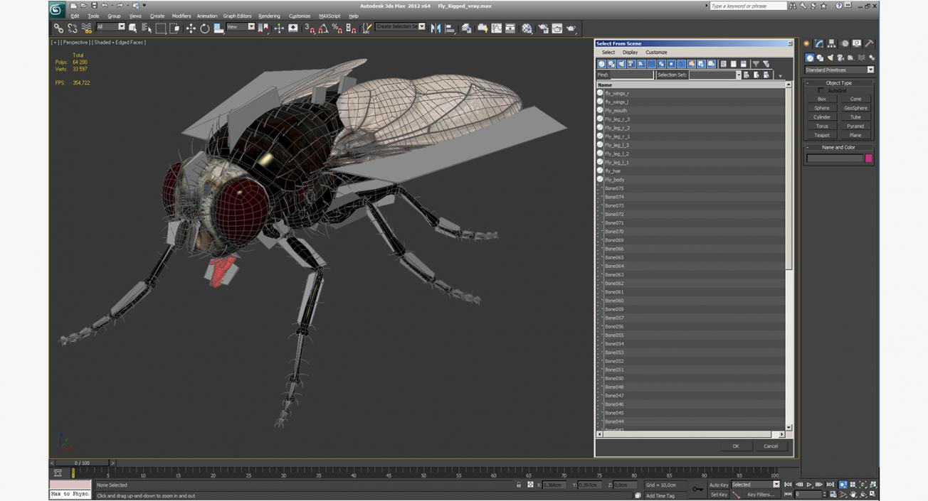 3D model Fly Rigged