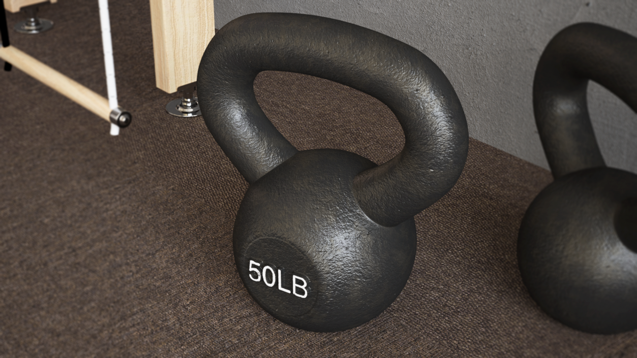 Iron Competition Kettlebell Weight 50lb(1) 3D