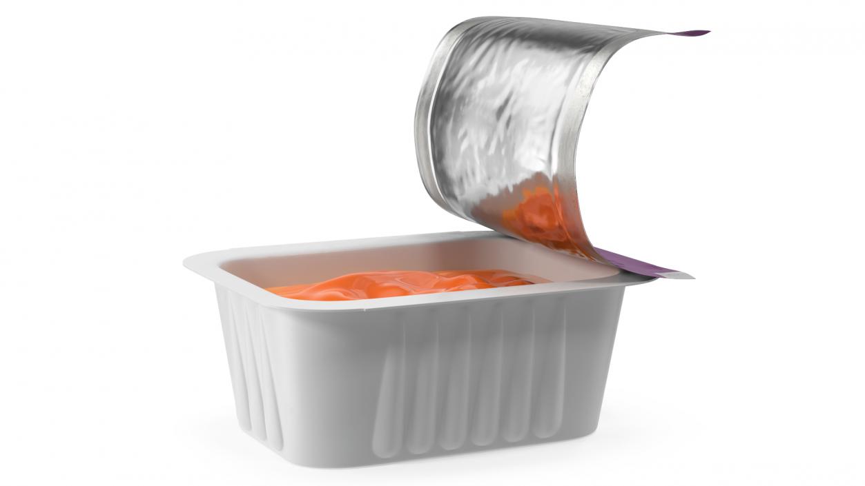 3D Sweet and Sour Sauce Serve Pot Heinz Opened model