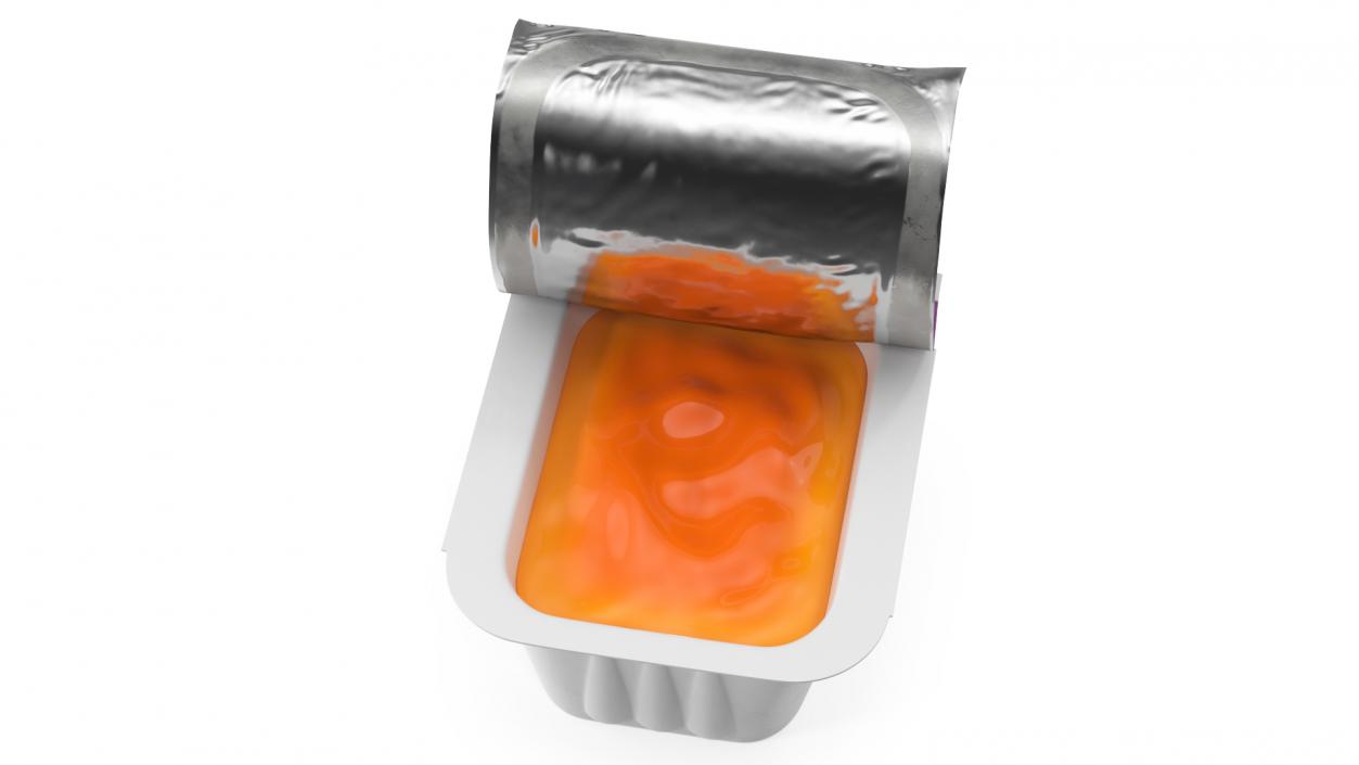 3D Sweet and Sour Sauce Serve Pot Heinz Opened model