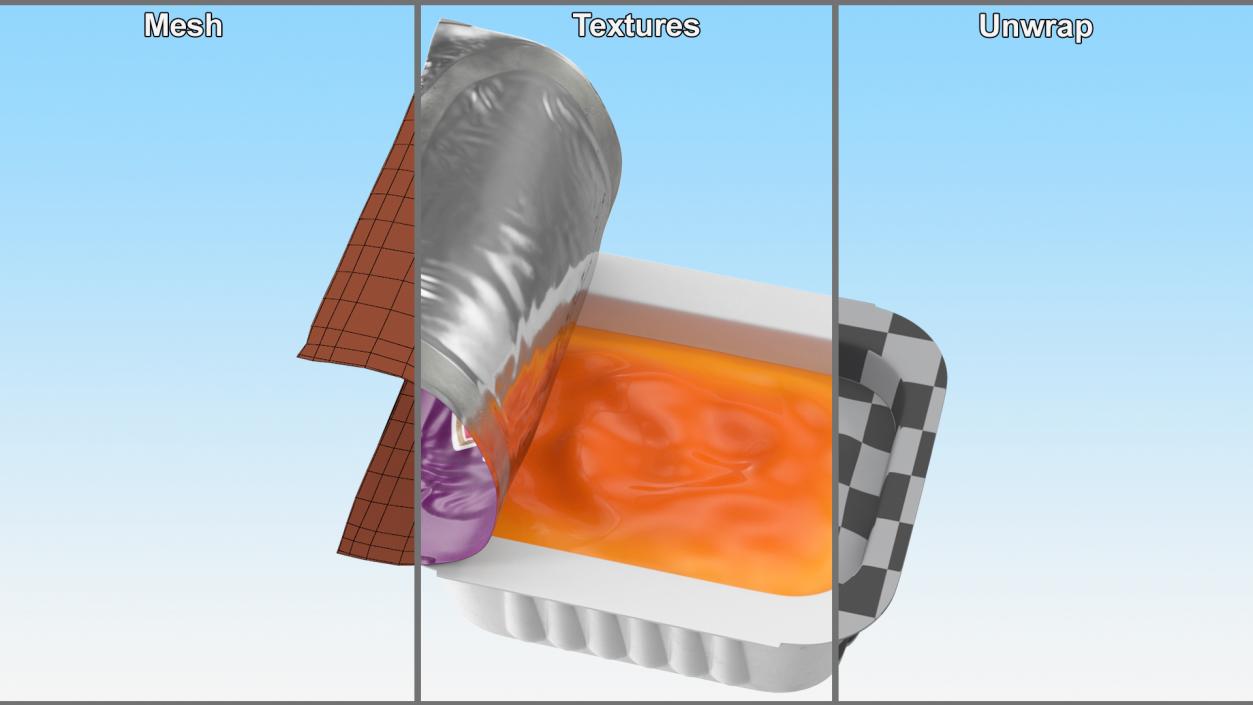 3D Sweet and Sour Sauce Serve Pot Heinz Opened model