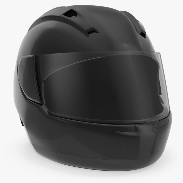 Black Full Face Helmet 3D