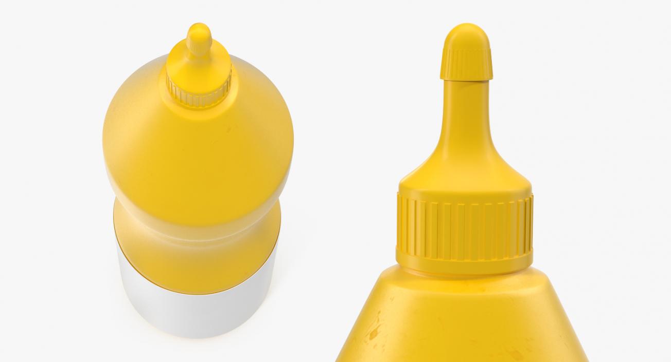 3D model Ketchup and Mustard Plastic Bottles