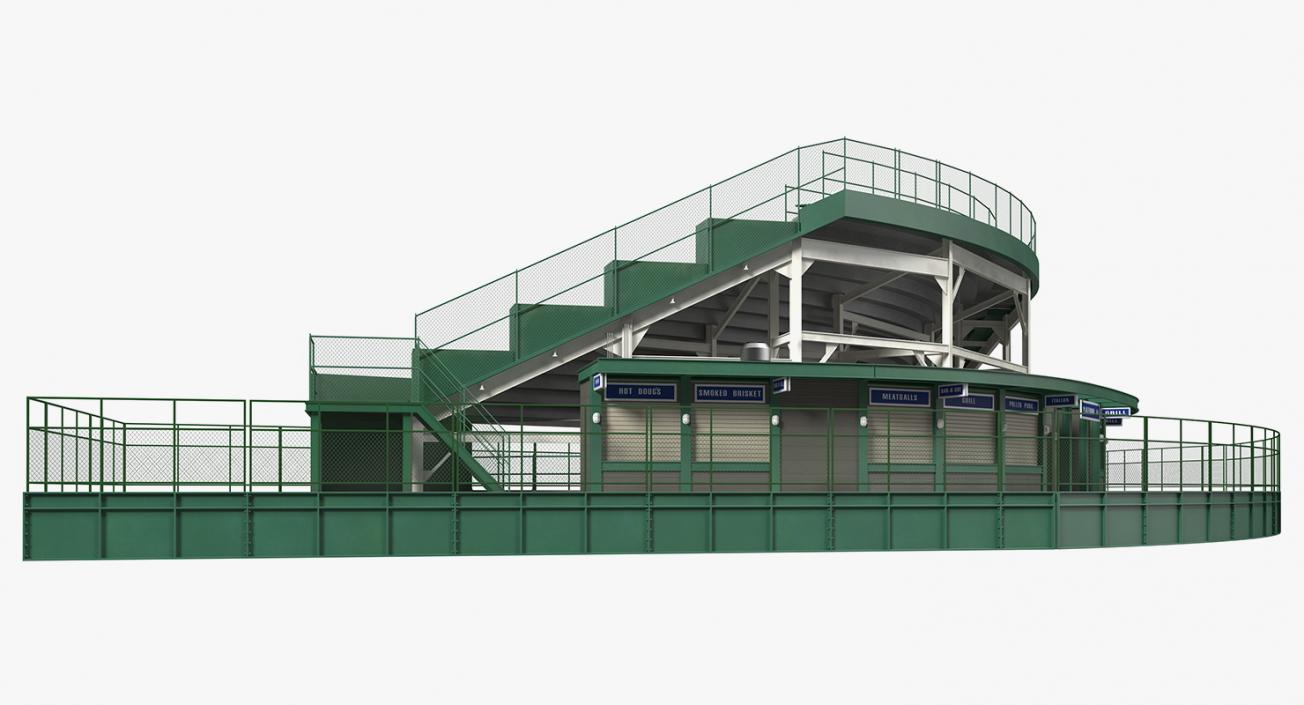 3D Stadium Seating Tribune model