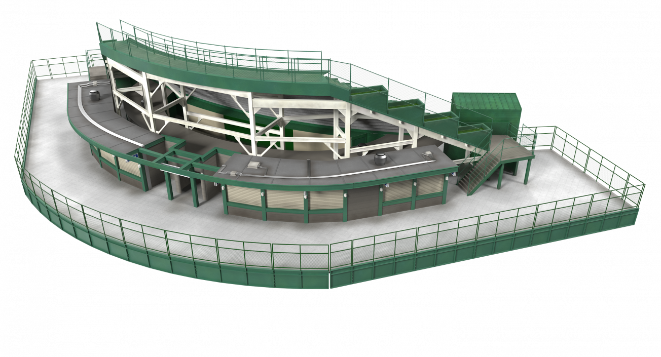 3D Stadium Seating Tribune model