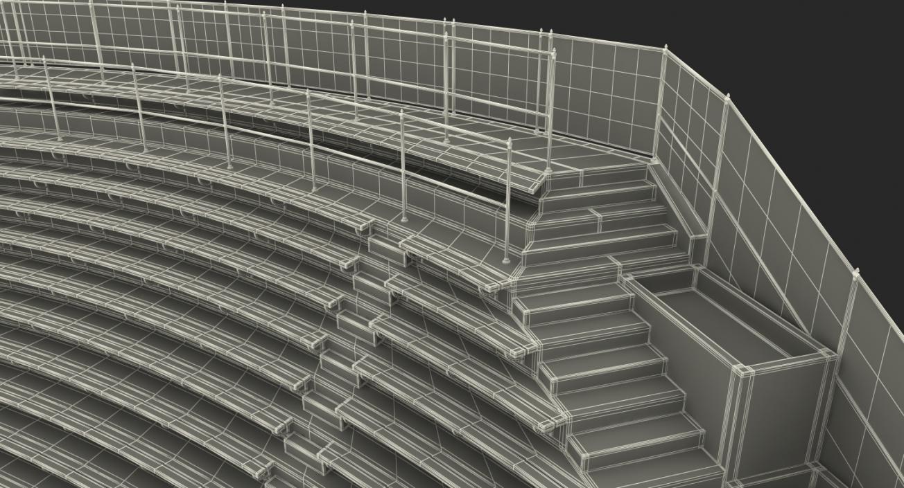 3D Stadium Seating Tribune model