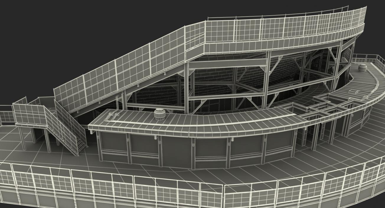 3D Stadium Seating Tribune model