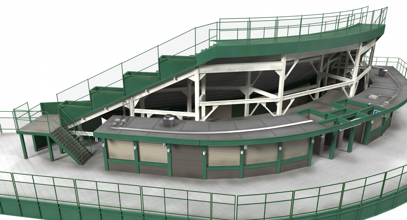 3D Stadium Seating Tribune model