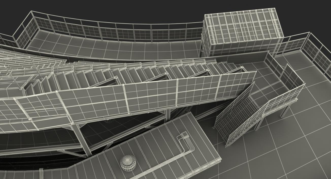 3D Stadium Seating Tribune model