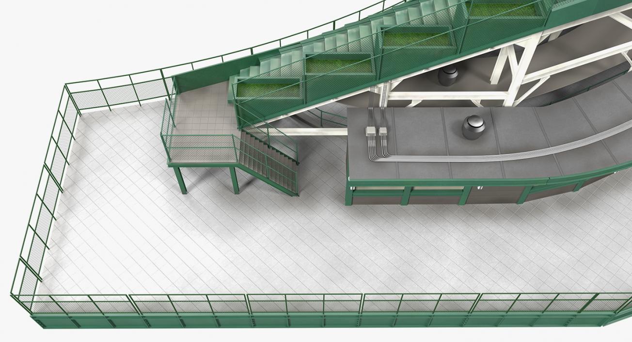 3D Stadium Seating Tribune model